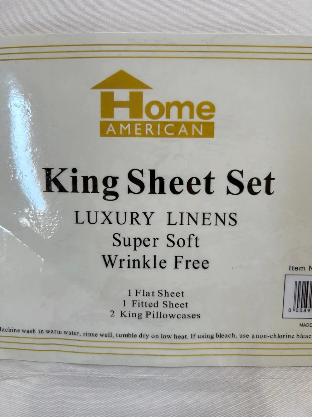 NEW Home American 4 Piece King Sheet Set - Cream Luxury Linens